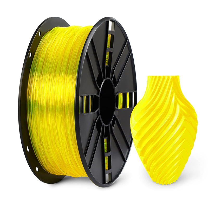 Rubber 1.75mm TPU 3D Printer Filament Yellow color