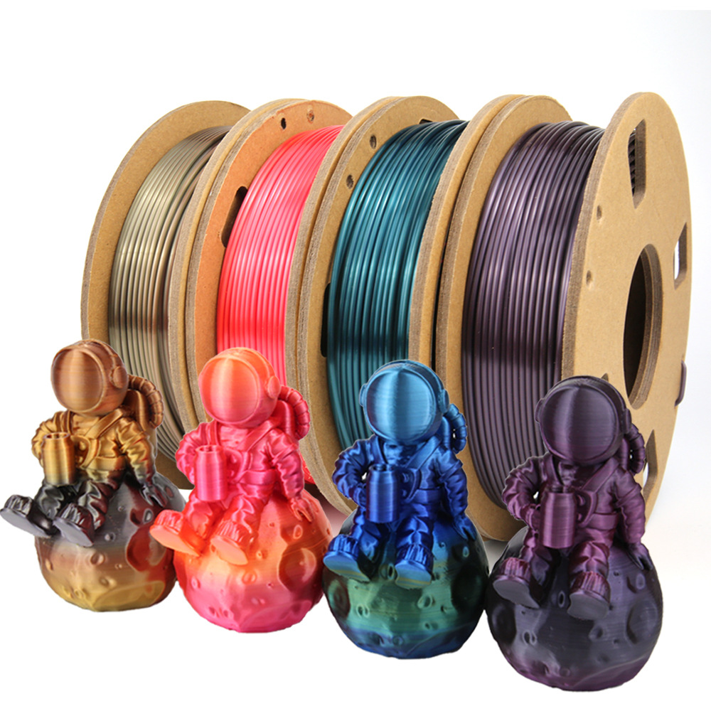 China Dual Color Silk PLA 3D Filament, Pearlescent 1.75mm