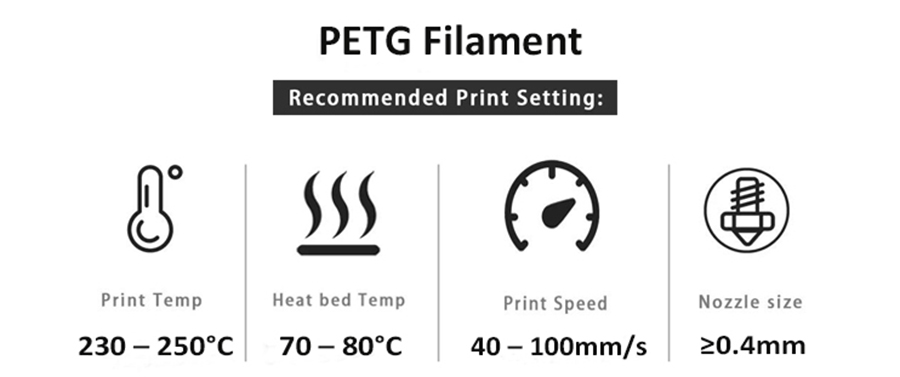 Red 3D filament PETG for 3D printing