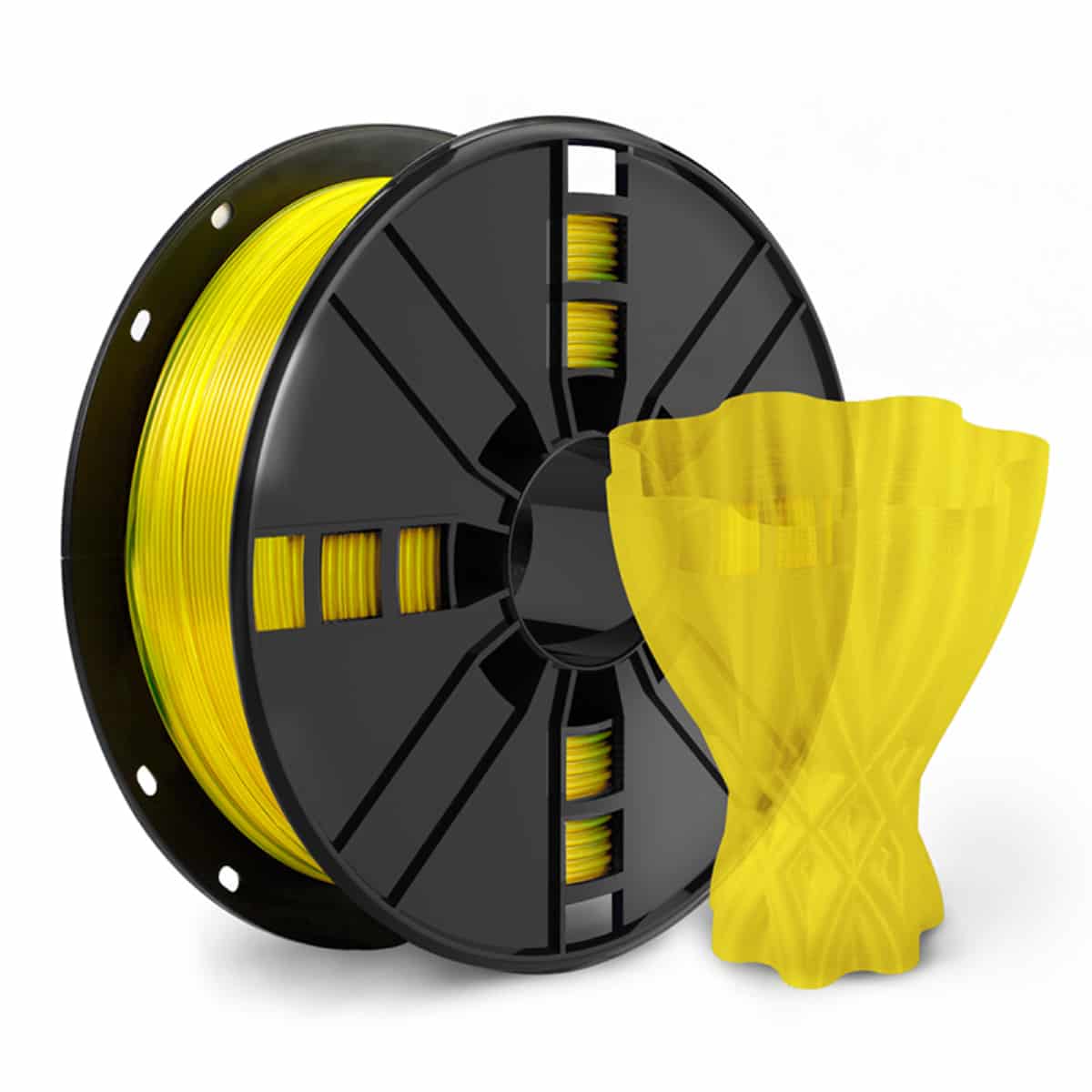 PETG 3D Printer Filament 1kg spool Yellow - Industrial Mechanical Grade
