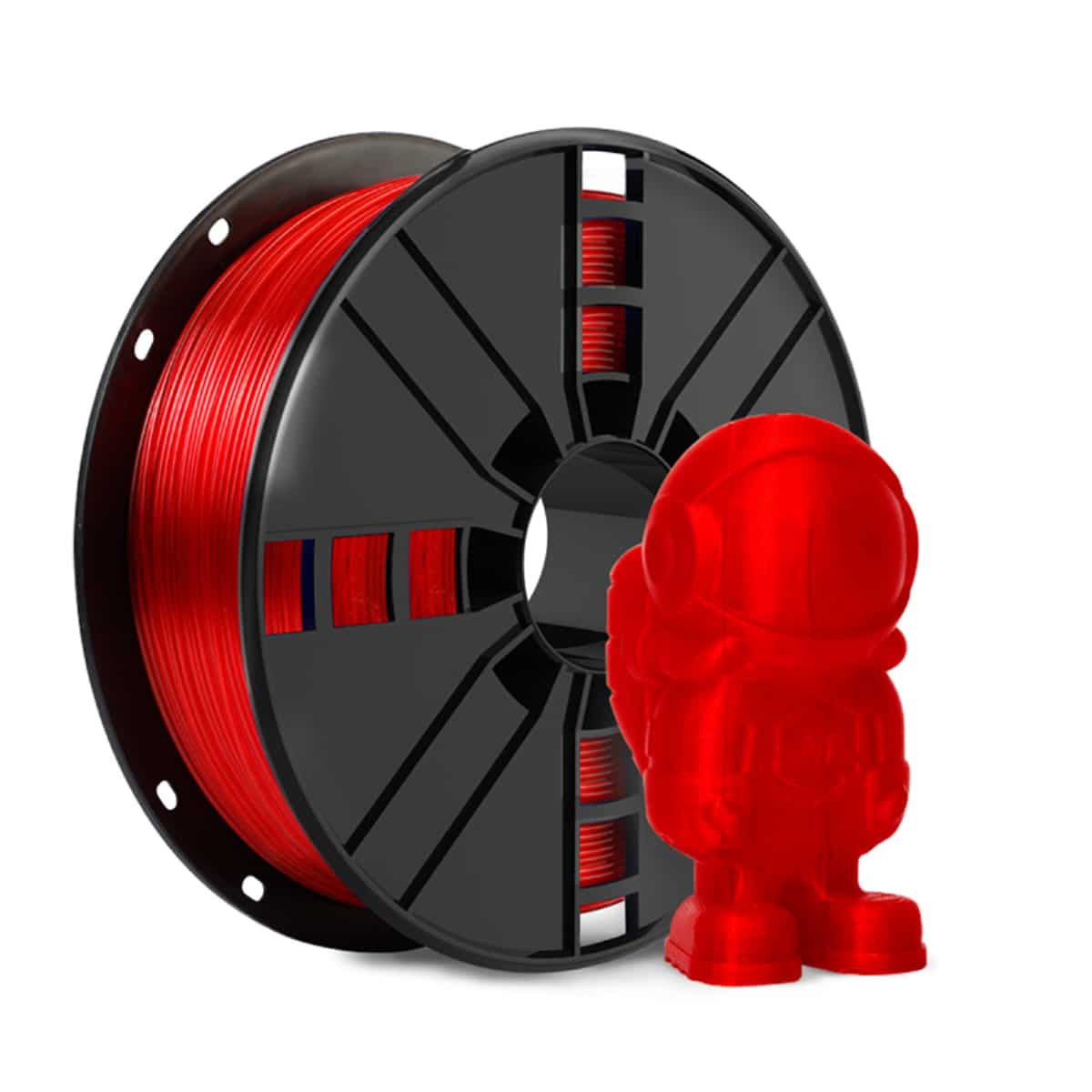 Red 3D filament PETG for 3D printing - High Clarity Strength